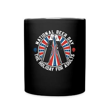 Bier Tag Tag des Bieres Bierliebhaber Biertrinker - Tasse einfarbig - Schwarz - Vorne