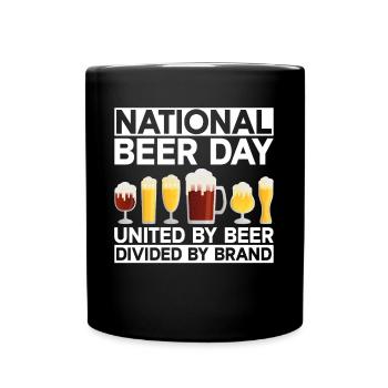 Bier Tag Tag des Bieres Bierliebhaber Biertrinker - Tasse einfarbig - Schwarz - Vorne