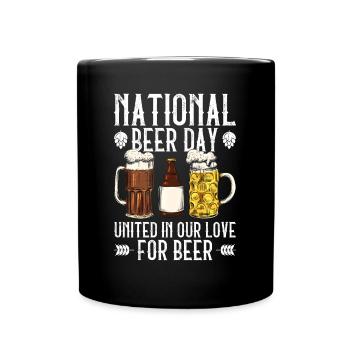 Bier Tag Tag des Bieres Bierliebhaber Biertrinker - Tasse einfarbig - Schwarz - Vorne