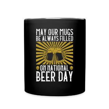 Bier Tag Tag des Bieres Bierliebhaber Biertrinker - Tasse einfarbig - Schwarz - Vorne