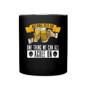 Bier Tag Tag des Bieres Bierliebhaber Biertrinker - Tasse einfarbig - Schwarz - Vorne