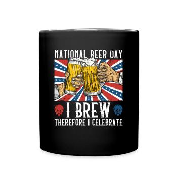 Bier Tag Tag des Bieres Bierliebhaber Biertrinker - Tasse einfarbig - Schwarz - Vorne
