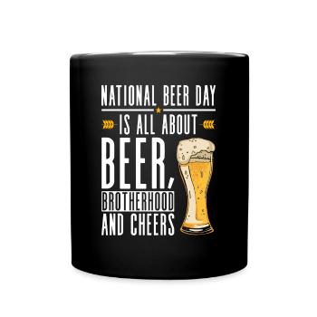 Bier Tag Tag des Bieres Bierliebhaber Biertrinker - Tasse einfarbig - Schwarz - Vorne