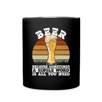 Bier Tag Tag des Bieres Bierliebhaber Biertrinker - Tasse einfarbig - Schwarz - Vorne