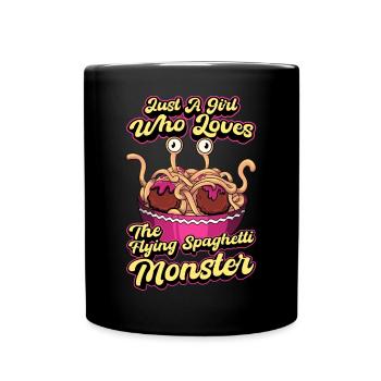 Fliegendes Spaghettimonster Pastafari Pastafari - Tasse einfarbig - Schwarz - Vorne