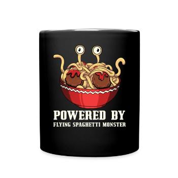 Fliegendes Spaghettimonster Pastafari Pastafari - Tasse einfarbig - Schwarz - Vorne