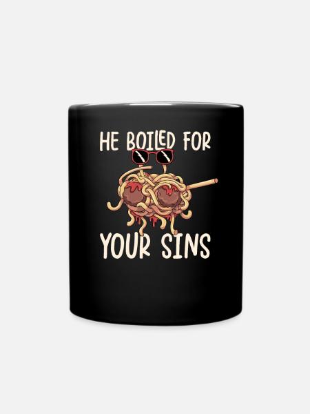 Dab Flying Spaghetti Monster - Mug uni - noir