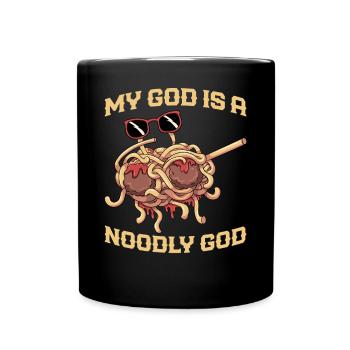 Dab Flying Spaghetti Monster - Full Colour Mug - black - Front