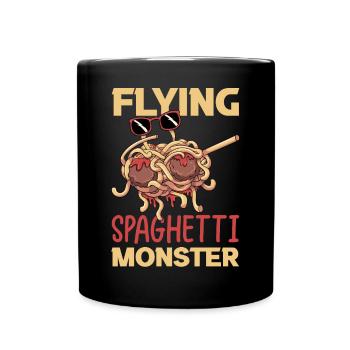 Dab Flying Spaghetti Monster - Mug uni - noir - Devant