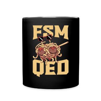 Dabbing Flying Spaghetti Monsters Pastafarian - Mug uni - noir - Devant