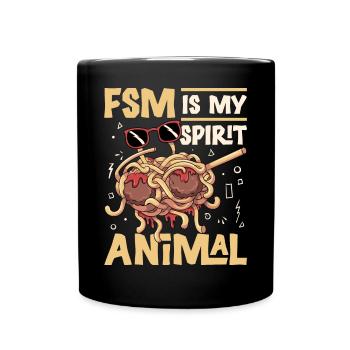 Dab Flying Spaghetti Monster - Mug uni - noir - Devant