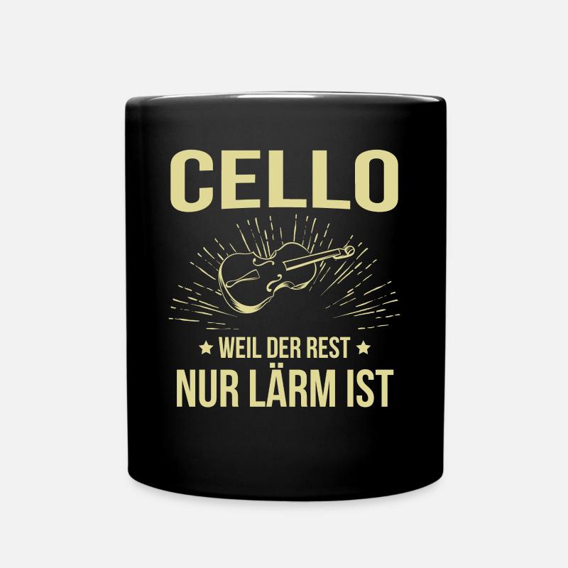 Cello Cellospieler Cellist - Tasse einfarbig - Schwarz