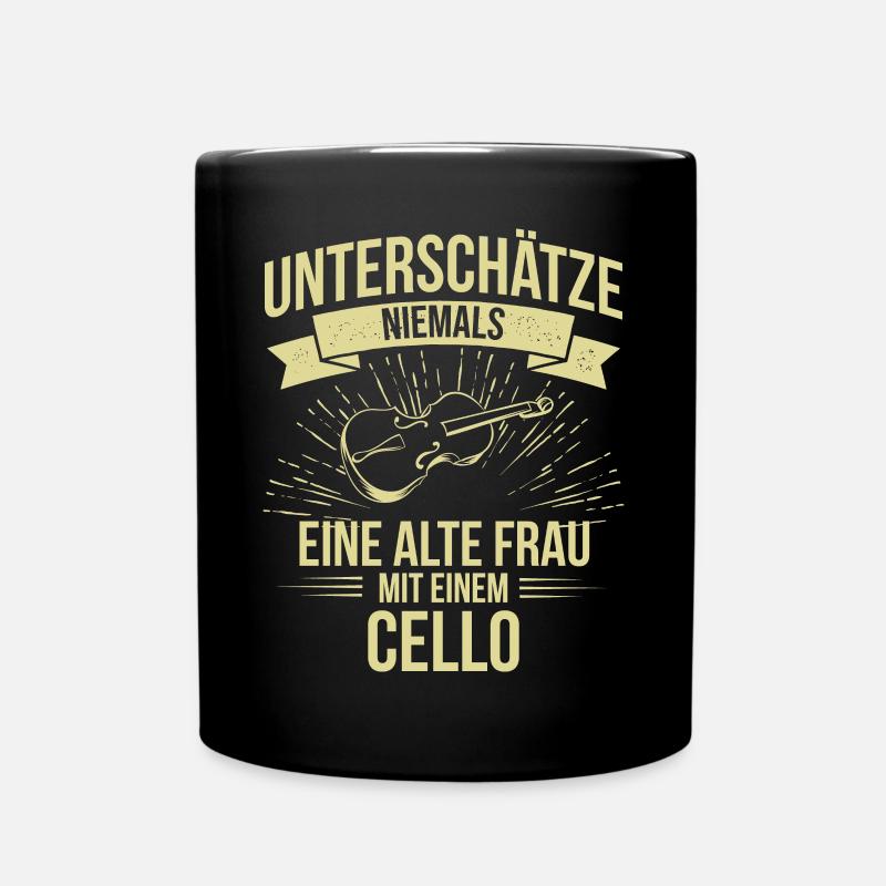 Cello Cellospieler Cellist - Tasse einfarbig - Schwarz