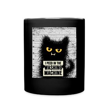 Criminal cat with saying cat lovers cats - Full Colour Mug - black - Front