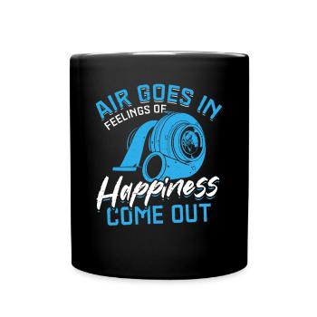 L’air entre Les sentiments de bonheur sortent! Réglage - Mug uni - noir - Devant