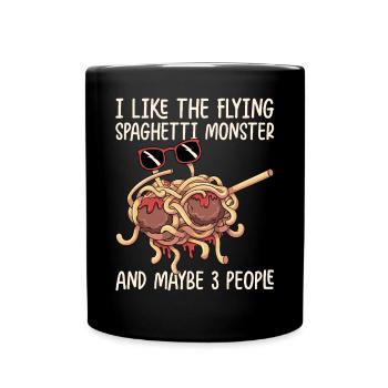 Dabbing Flying Spaghetti Monsters Pastafarian - Mug uni - noir - Devant