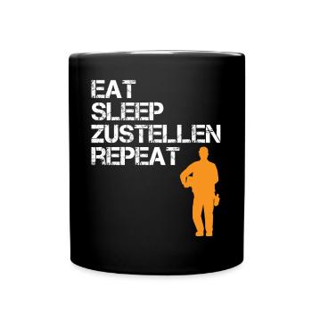 Postman Saying Courier Postman Gift - Full Colour Mug - black - Front
