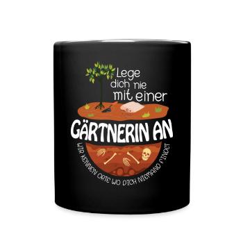 Retro Gärtner Garten Gärtner Hobbygärtner - Tasse einfarbig - Schwarz - Vorne
