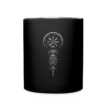 Celtic Vikinger Vegvisir compas Vikings - Mug uni - noir - Devant