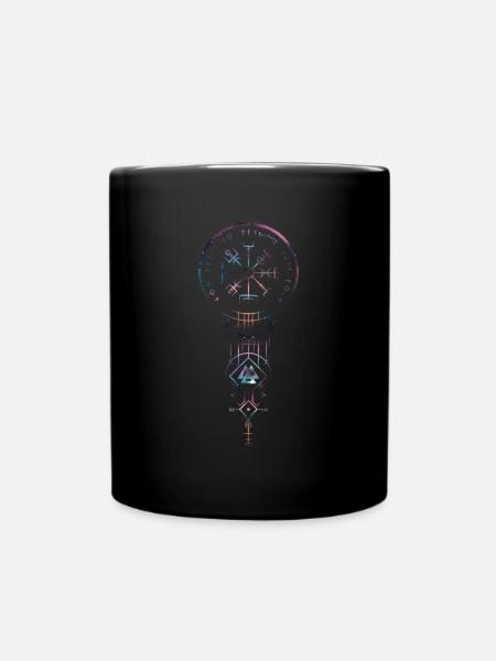 Keltischer Vikinger Vegvisir Kompass Wikinger - Tasse einfarbig - Schwarz