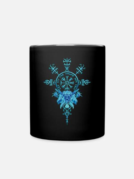 Keltischer Vikinger Vegvisir Kompass Wikinger - Tasse einfarbig - Schwarz