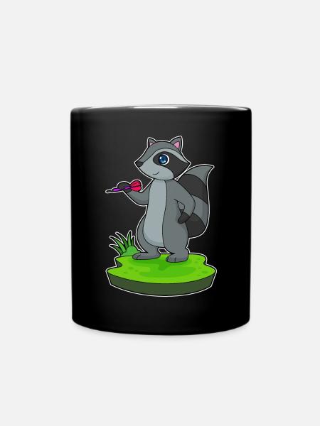 Fléchette raton laveur - Mug uni - noir