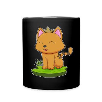 Couronne de chat - Mug uni - noir - Devant