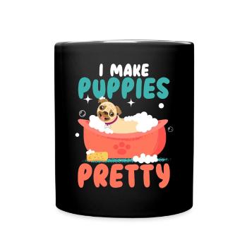 Je fais des chiots de jolis toiletteurs pour chiens toiletteurs pour chiens - Mug uni - noir - Devant