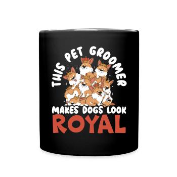Ce toiletteur pour animaux de compagnie donne aux chiens l’air d’un toiletteur royal - Mug uni - noir - Devant