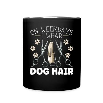 En semaine, je porte un toiletteur de chien Dog Lover Lover - Mug uni - noir - Devant