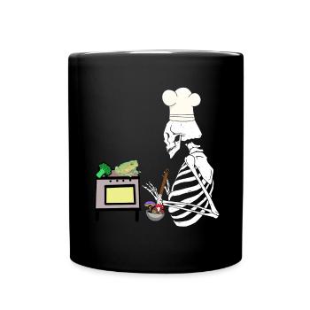 Ghosts Kitchen Horror Midnight Cooking Gourmet - Full Colour Mug - black - Front