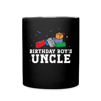 Uncle of the birthday boy Bauklötze - Full Colour Mug - black - Front