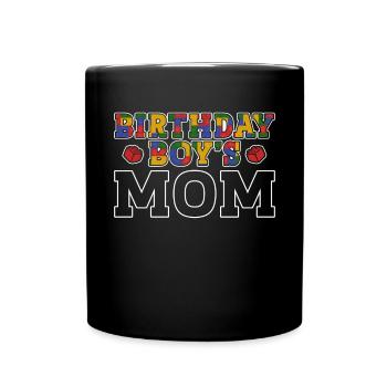 Mère d’un garçon d’anniversaire Blocs de construction - Mug uni - noir - Devant