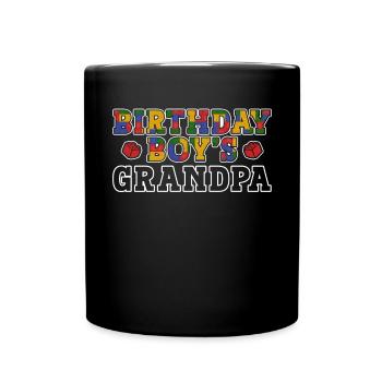 Geburtstagskind Opa Bauklötze - Tasse einfarbig - Schwarz - Vorne