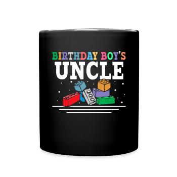 Oncle du garçon d’anniversaire blocs de construction - Mug uni - noir - Devant