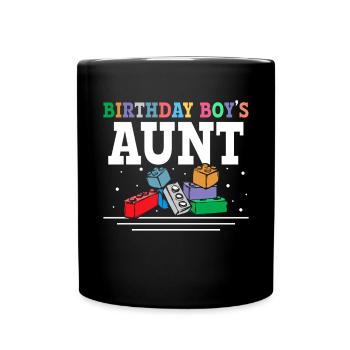 Bauklötze Der Tante Des Geburtstagskindes - Tasse einfarbig - Schwarz - Vorne