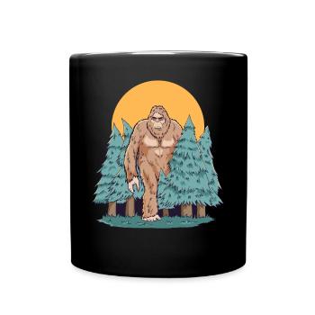 Cryptidcore Aesthetic Sasquatch Bigfoot - Tasse einfarbig - Schwarz - Vorne