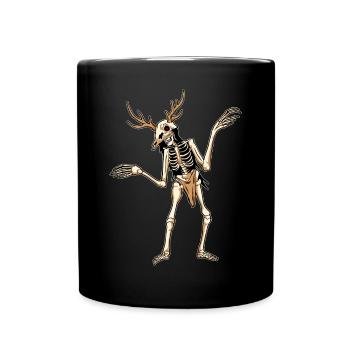 Cryptidcore Aesthetic Wendigo Skeleton - Tasse einfarbig - Schwarz - Vorne