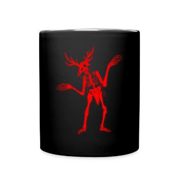 Cryptidcore Aesthetic Skeleton Wendigo Cryptid - Tasse einfarbig - Schwarz - Vorne