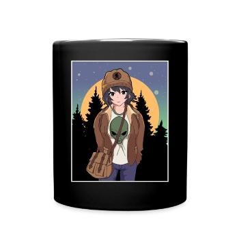 Cryptidcore Aesthetic Anime Girl Cryptid - Tasse einfarbig - Schwarz - Vorne