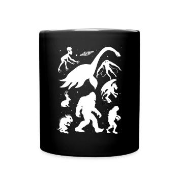 Cryptidcore Aesthetic Cryptozoology - Full Colour Mug - black - Front