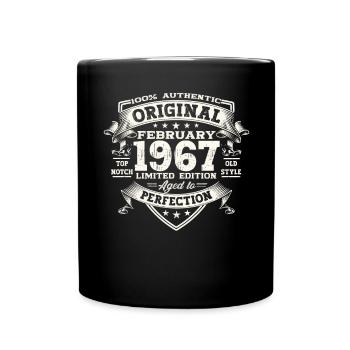 Original February Year 1967 56th birthday Man - Full Colour Mug - black - Front