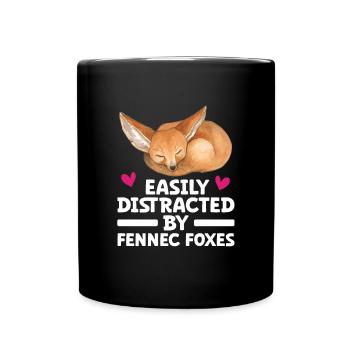 Fennec Fox - Full Colour Mug - black - Front