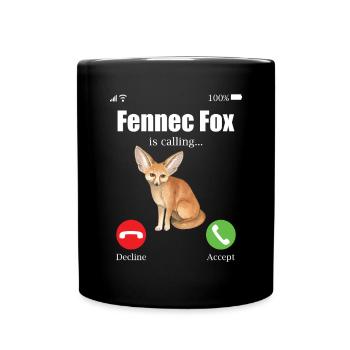 Fennec Fox - Full Colour Mug - black - Front