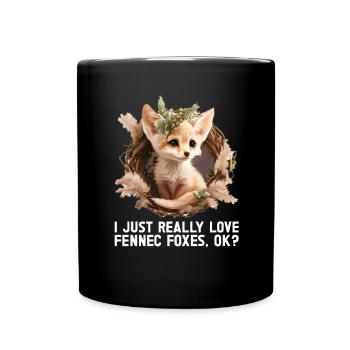 Fennec Fox - Full Colour Mug - black - Front