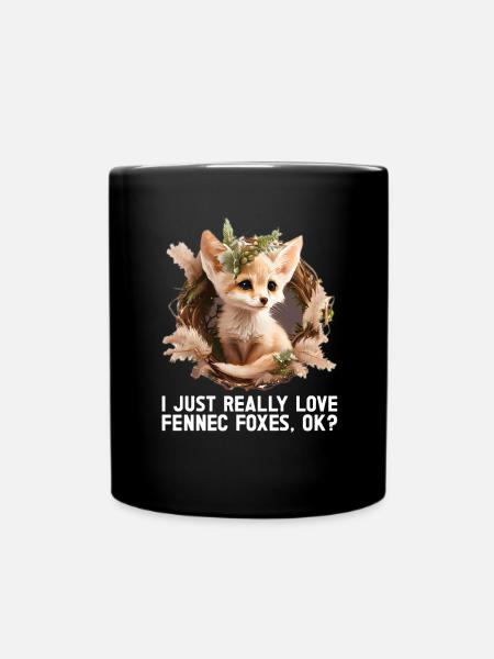 Fennec Fox - Tasse einfarbig - Schwarz