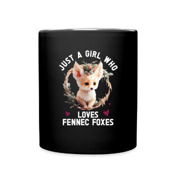 Fennec Fox - Full Colour Mug - black - Front