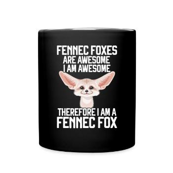 Fennec Fox - Full Colour Mug - black - Front