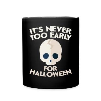 Halloween horror scary saying - Full Colour Mug - black - Front