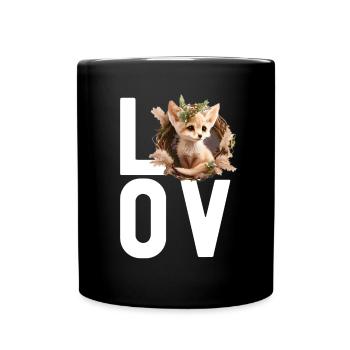 Fennec Fox - Full Colour Mug - black - Front
